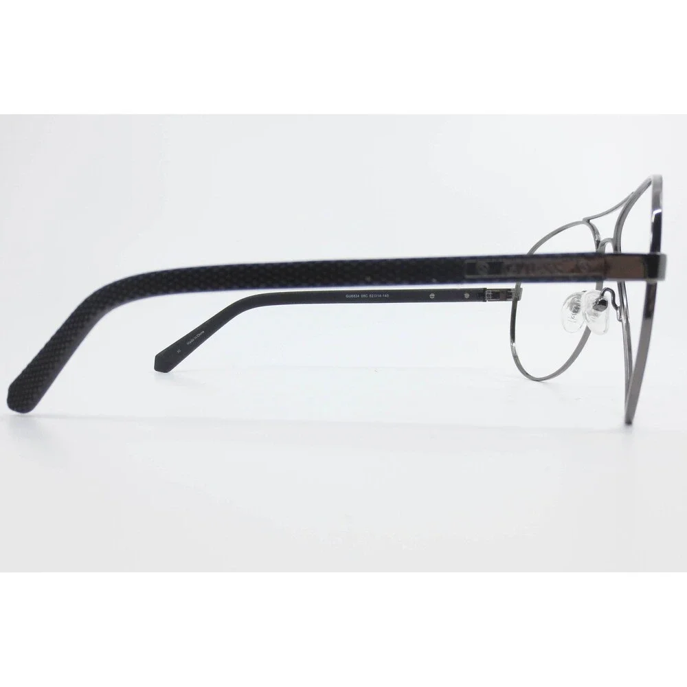 Guess GU6834 08C Gunmetal Aviator Eyeglass Frames 62-14-140 Mens Womens